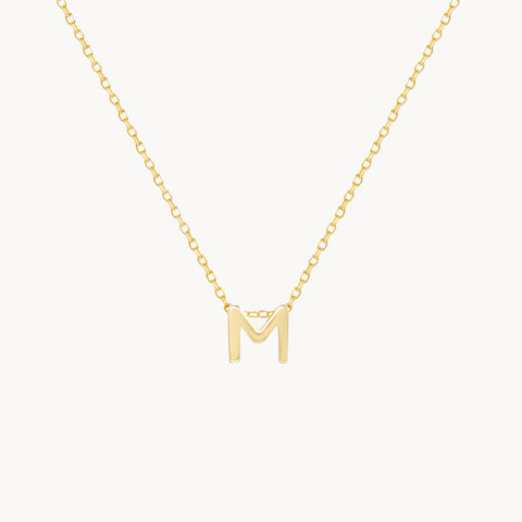 M Initial Necklace