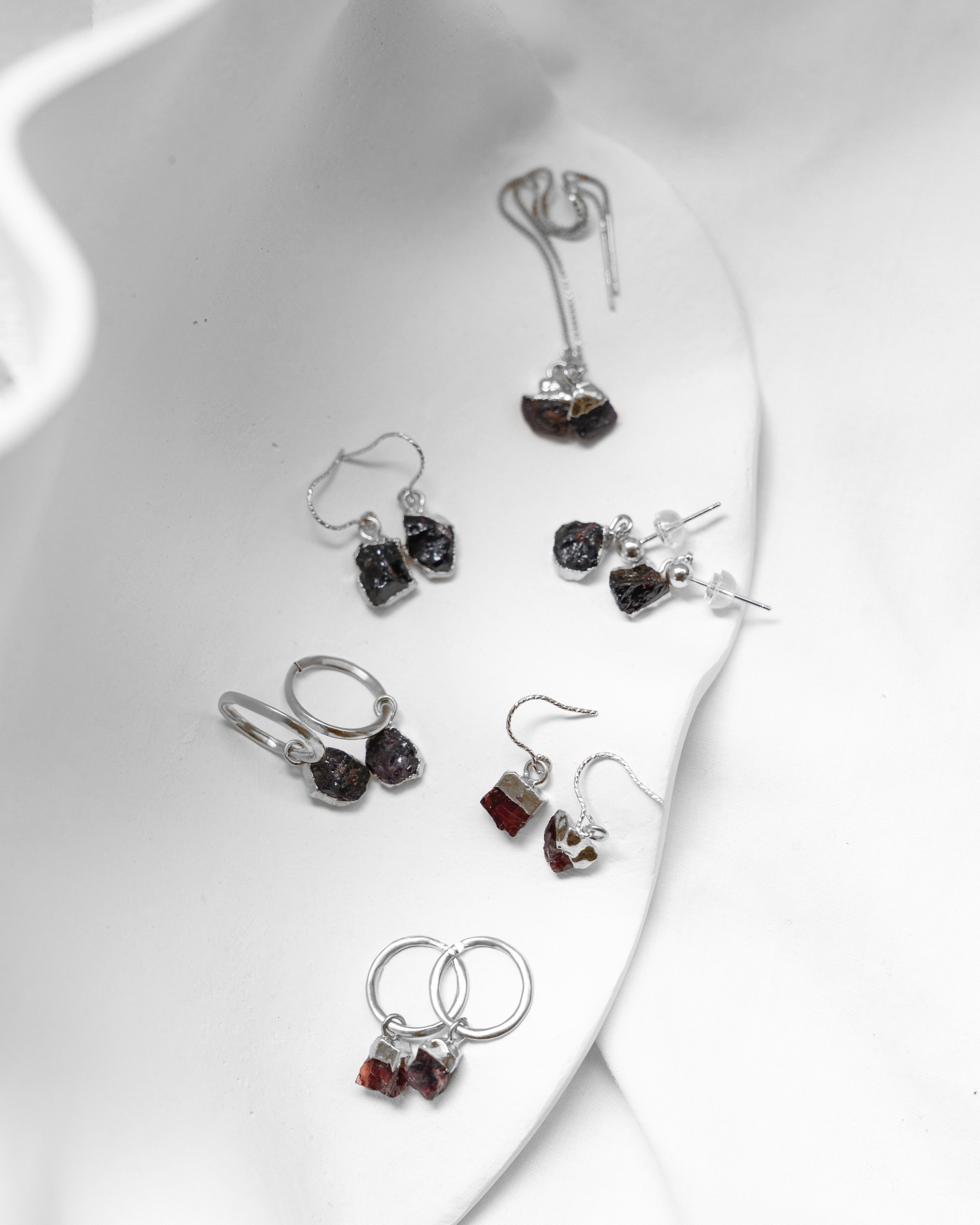 January | Garnet Birthstone Earrings