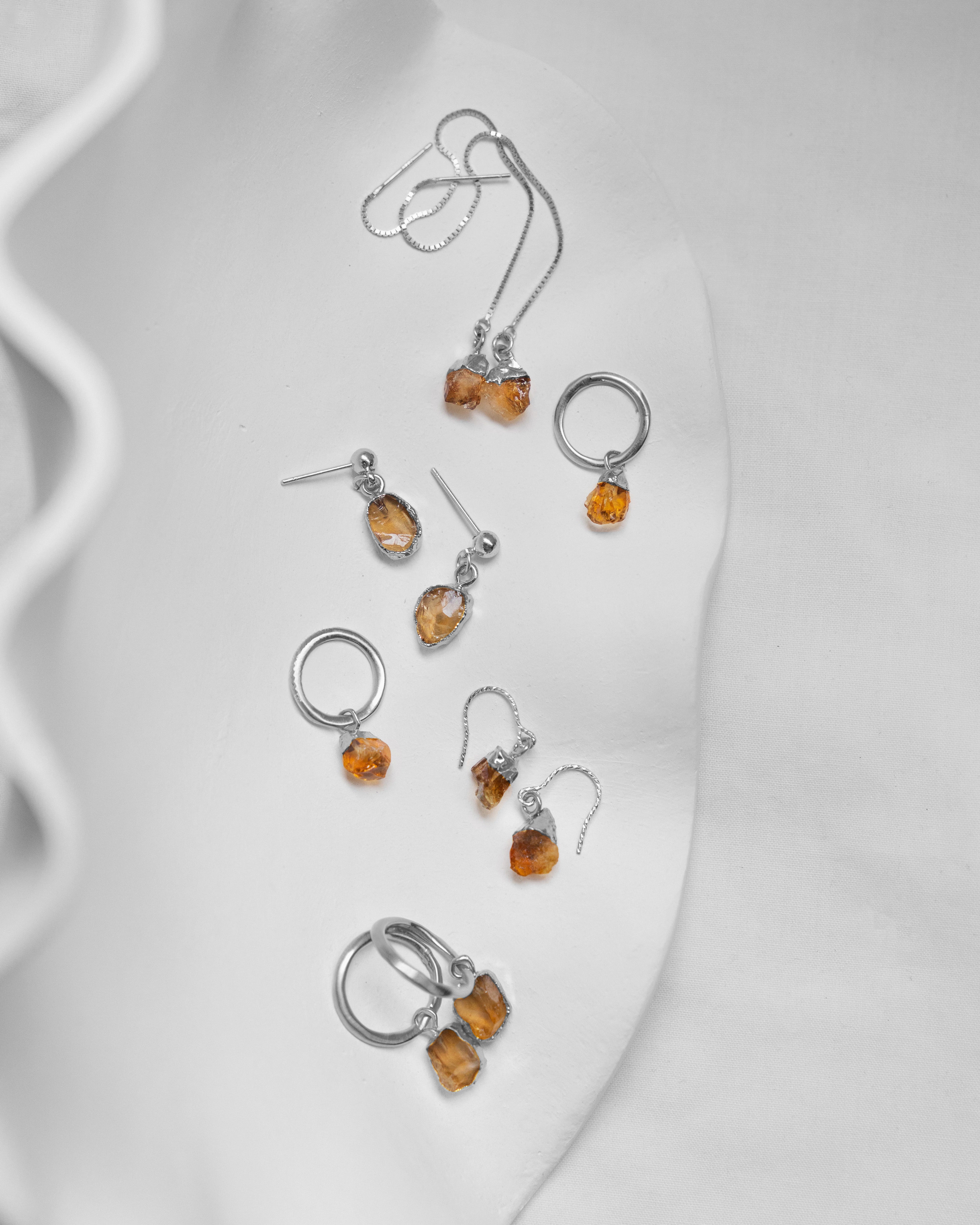 November | Citrine Birthstone Earrings