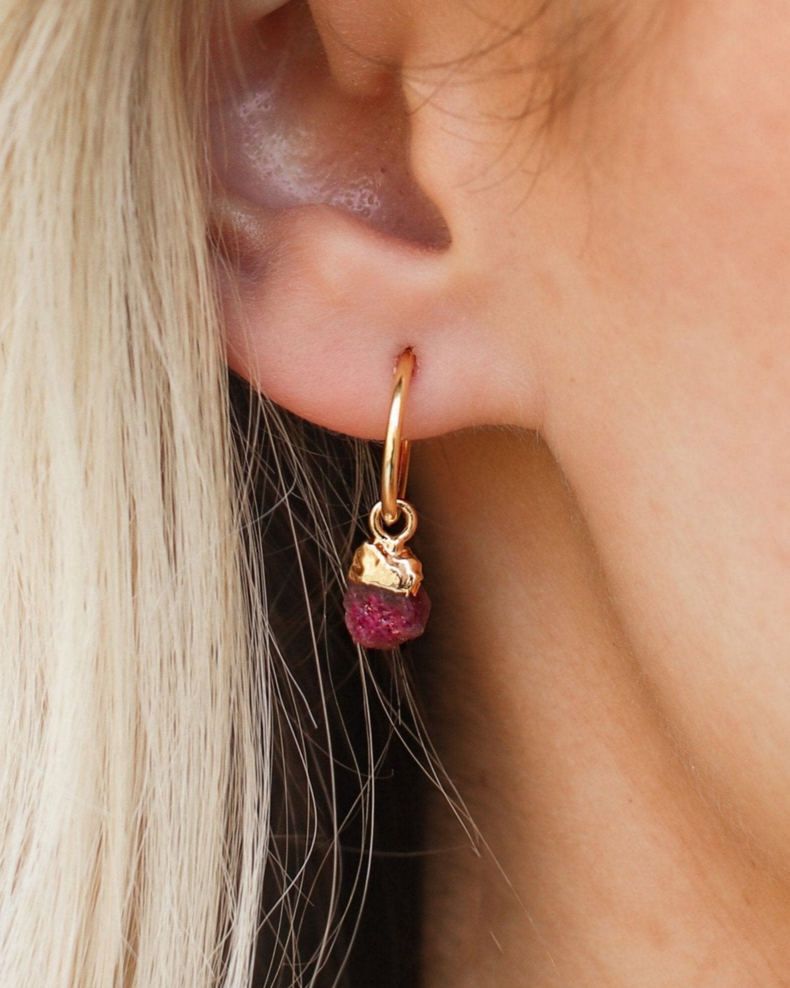 July | Ruby Earrings