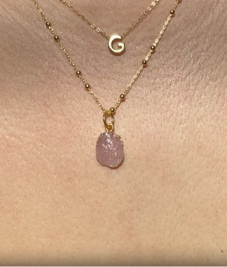 October | Rose Quartz Necklace