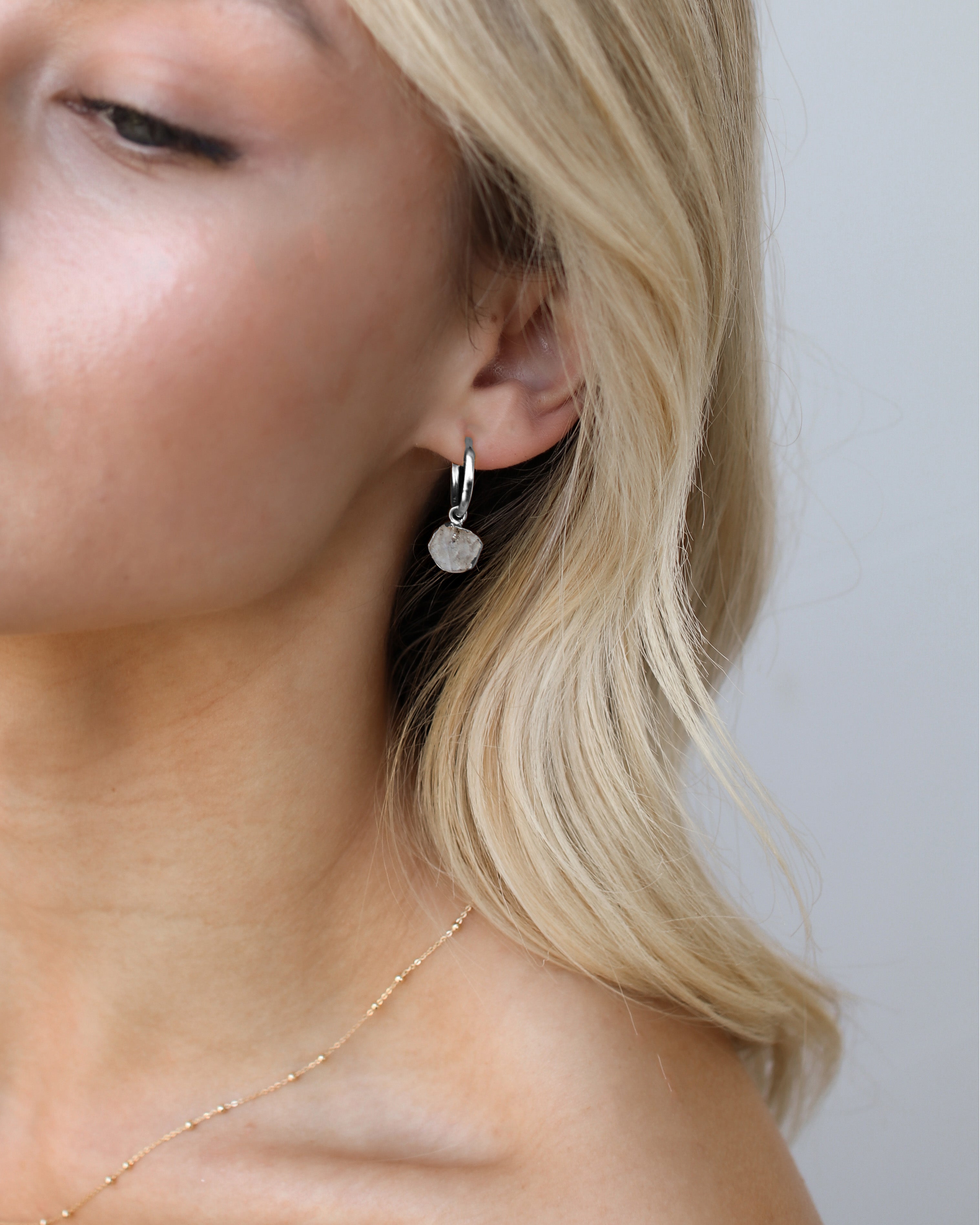 June | Moonstone Birthstone Earrings