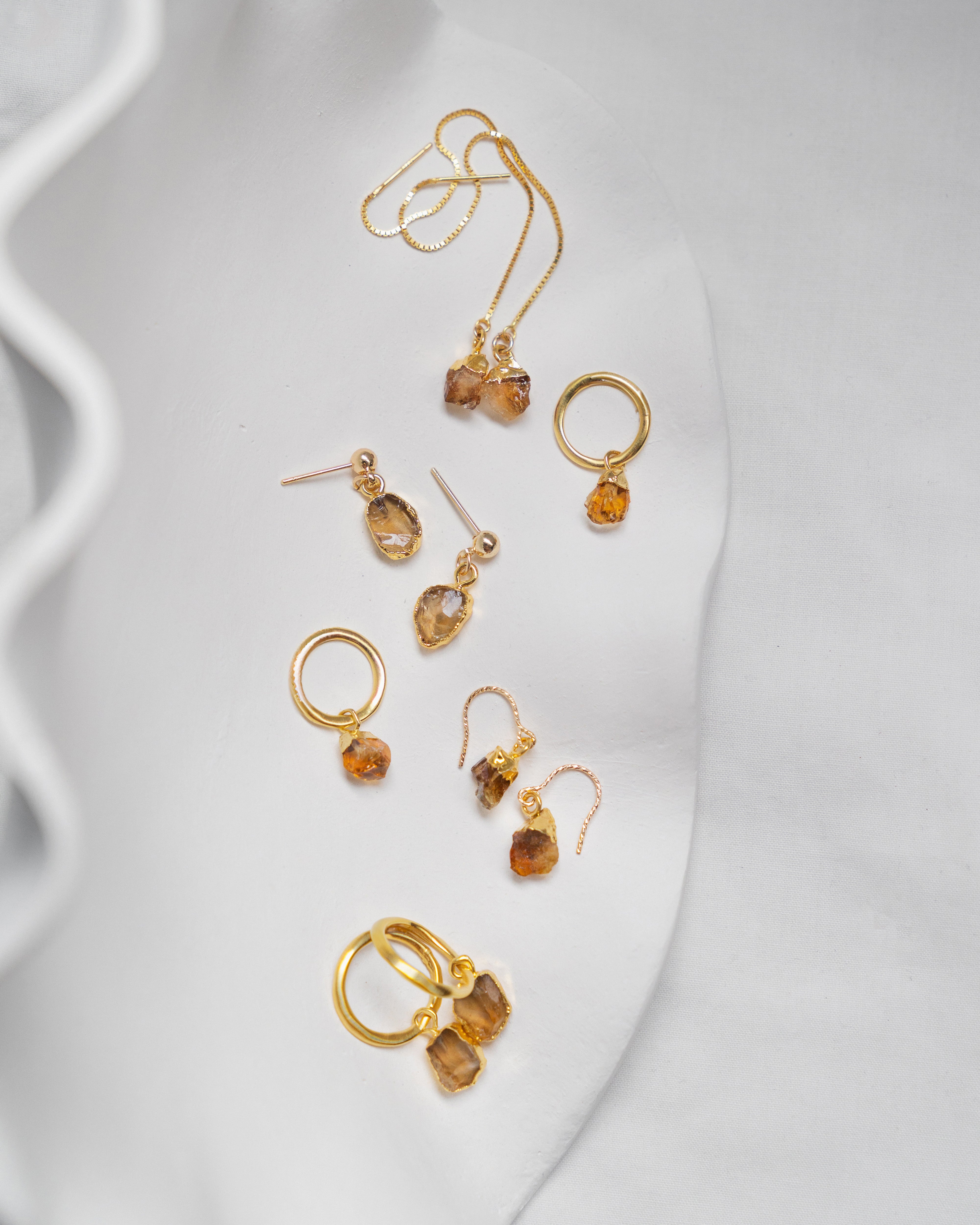 November | Citrine Birthstone Earrings