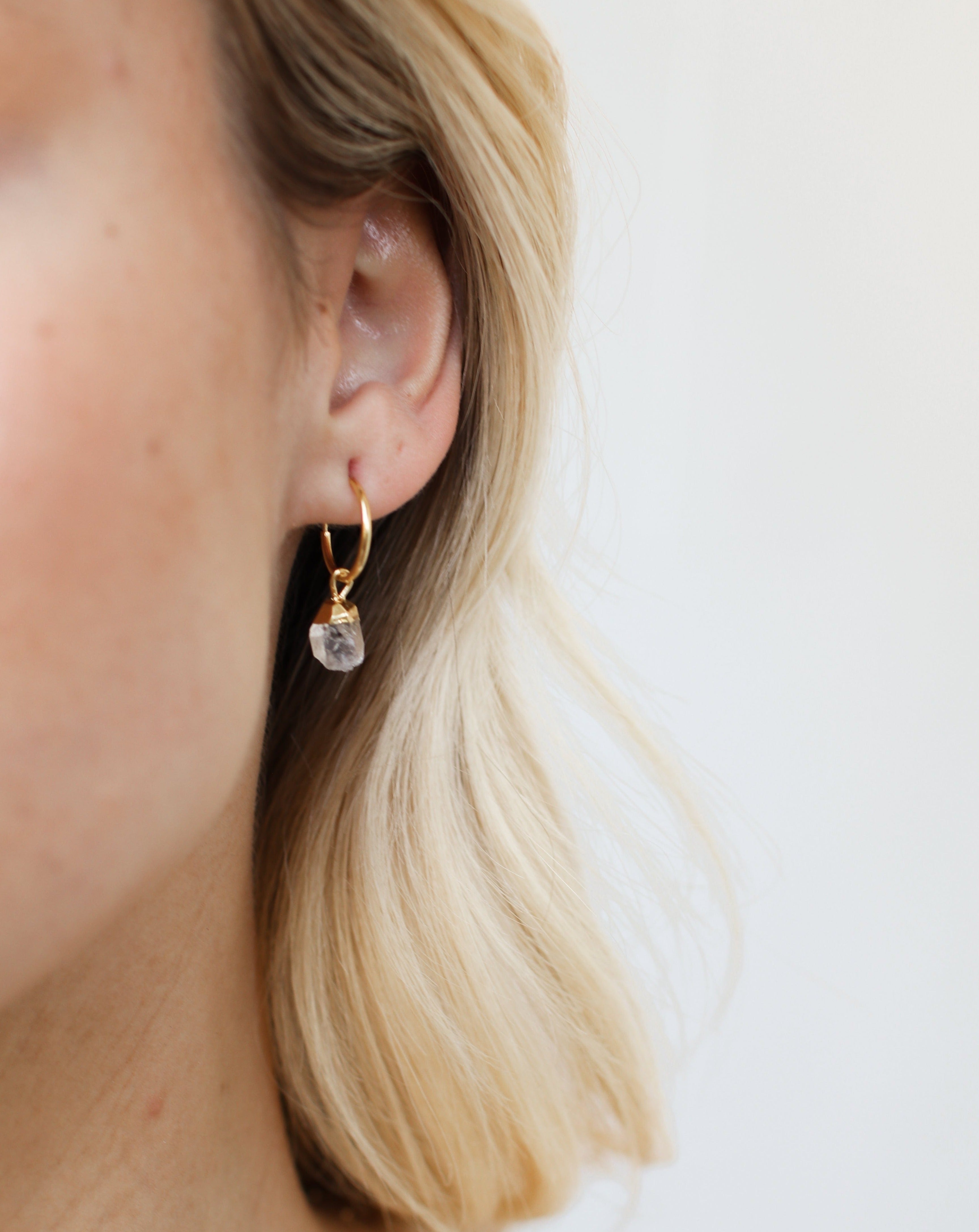 April | Herkimer Diamond Earrings