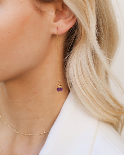 Amethyst Earrings | February Birthstone