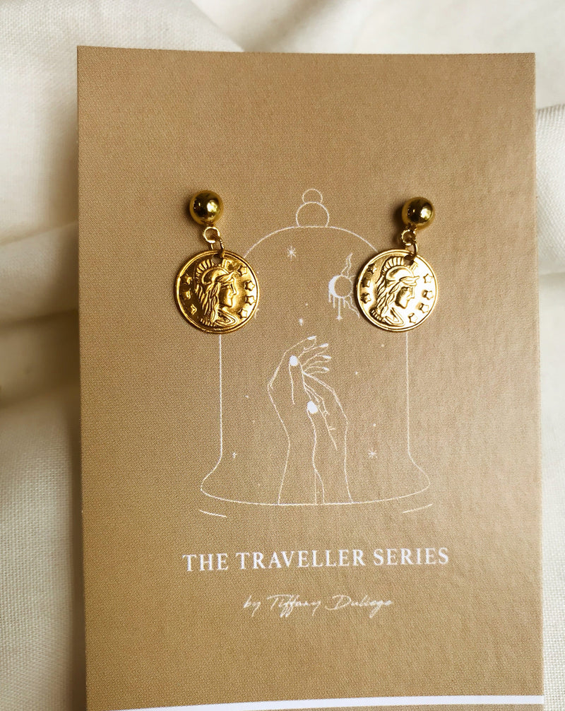 Ares Coin Drop Studs