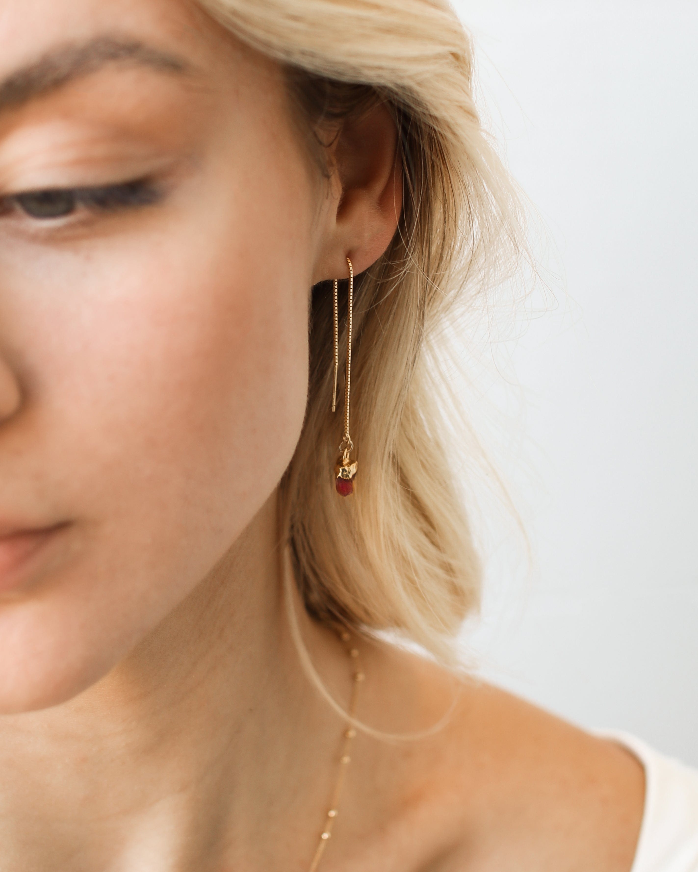 July | Ruby Earrings