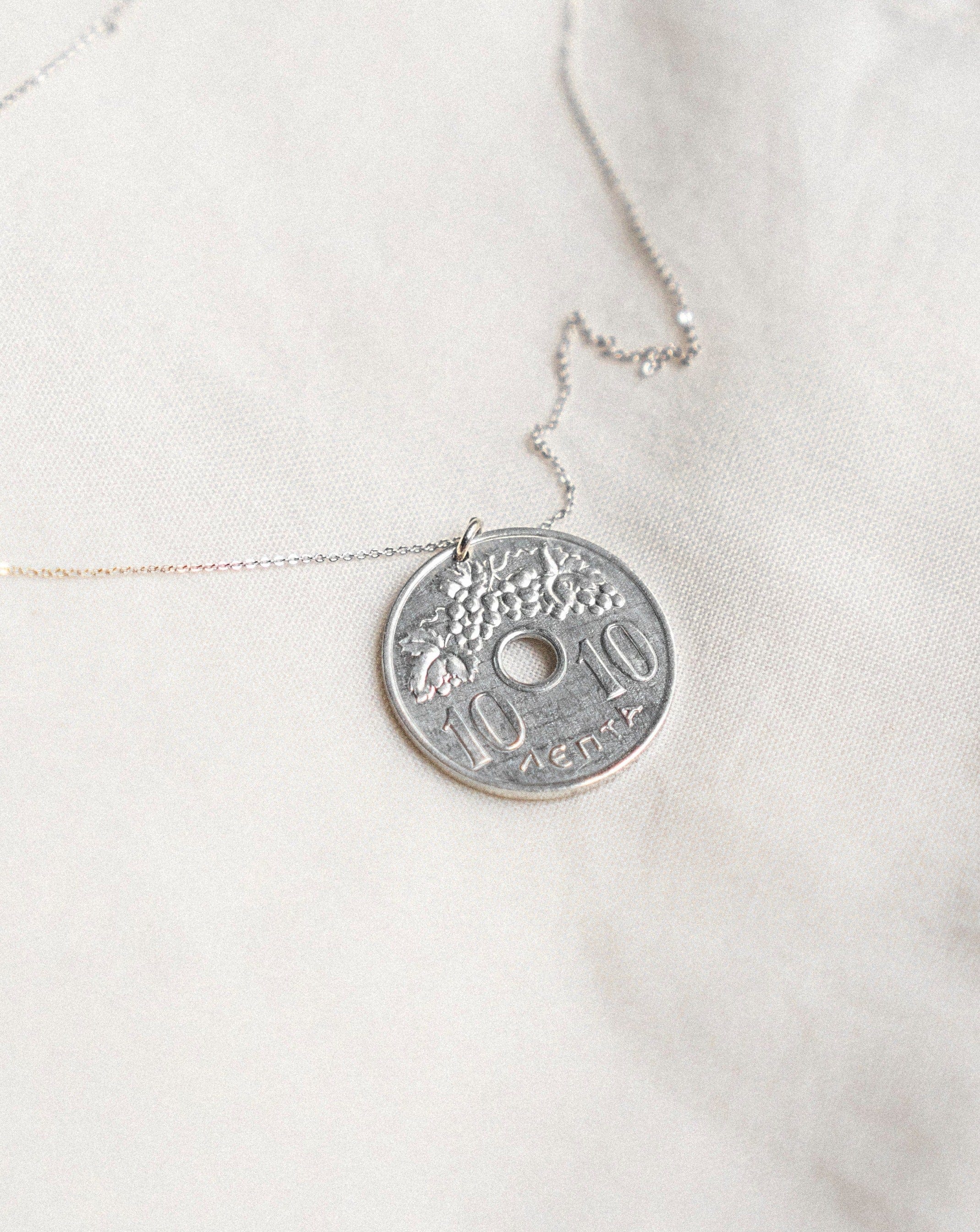 Greece | Grapes Donut Coin Necklace