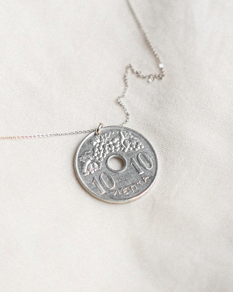 Greece | Grapes Coin Necklace