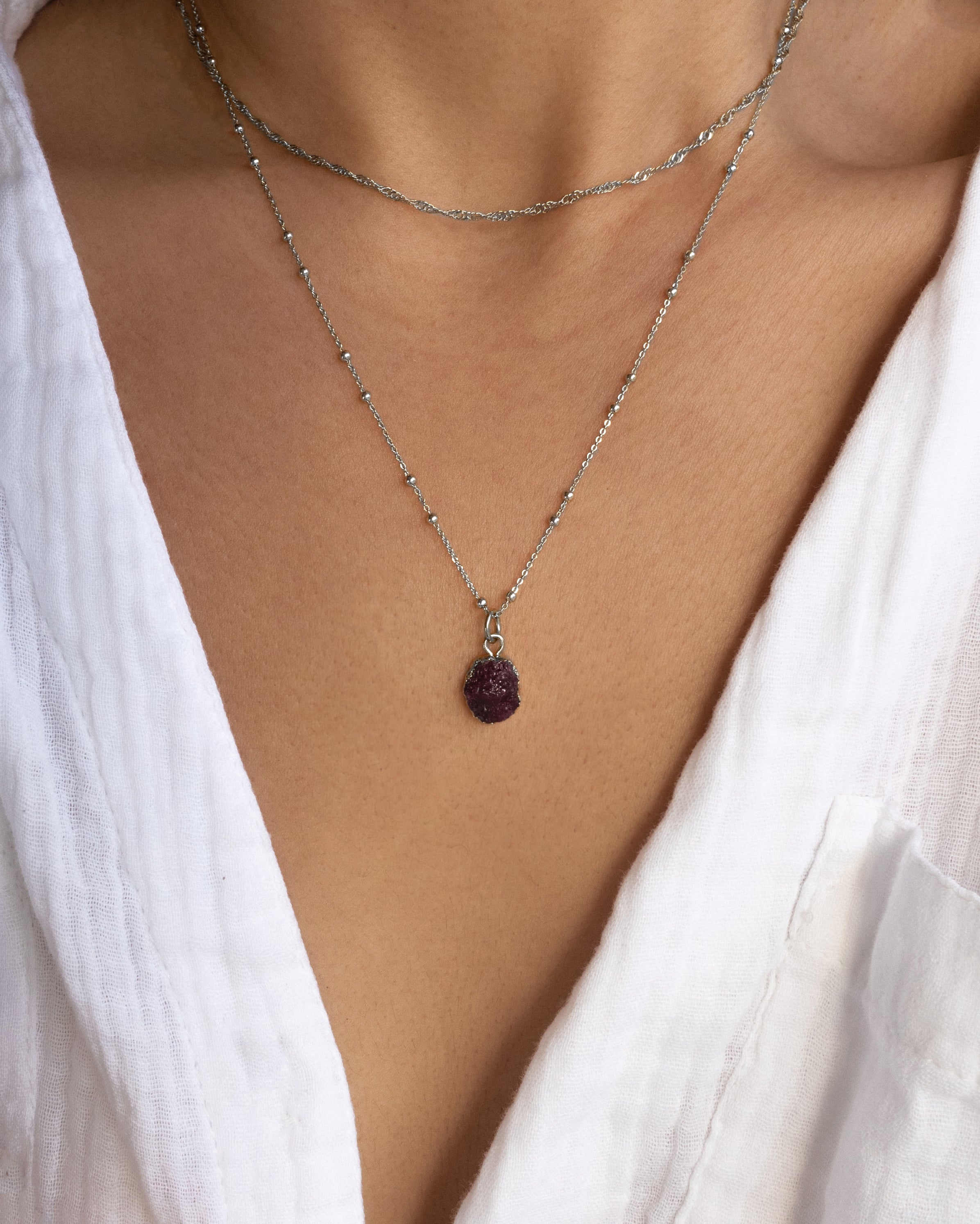 Anne Choker + Birthstone Necklaces Set