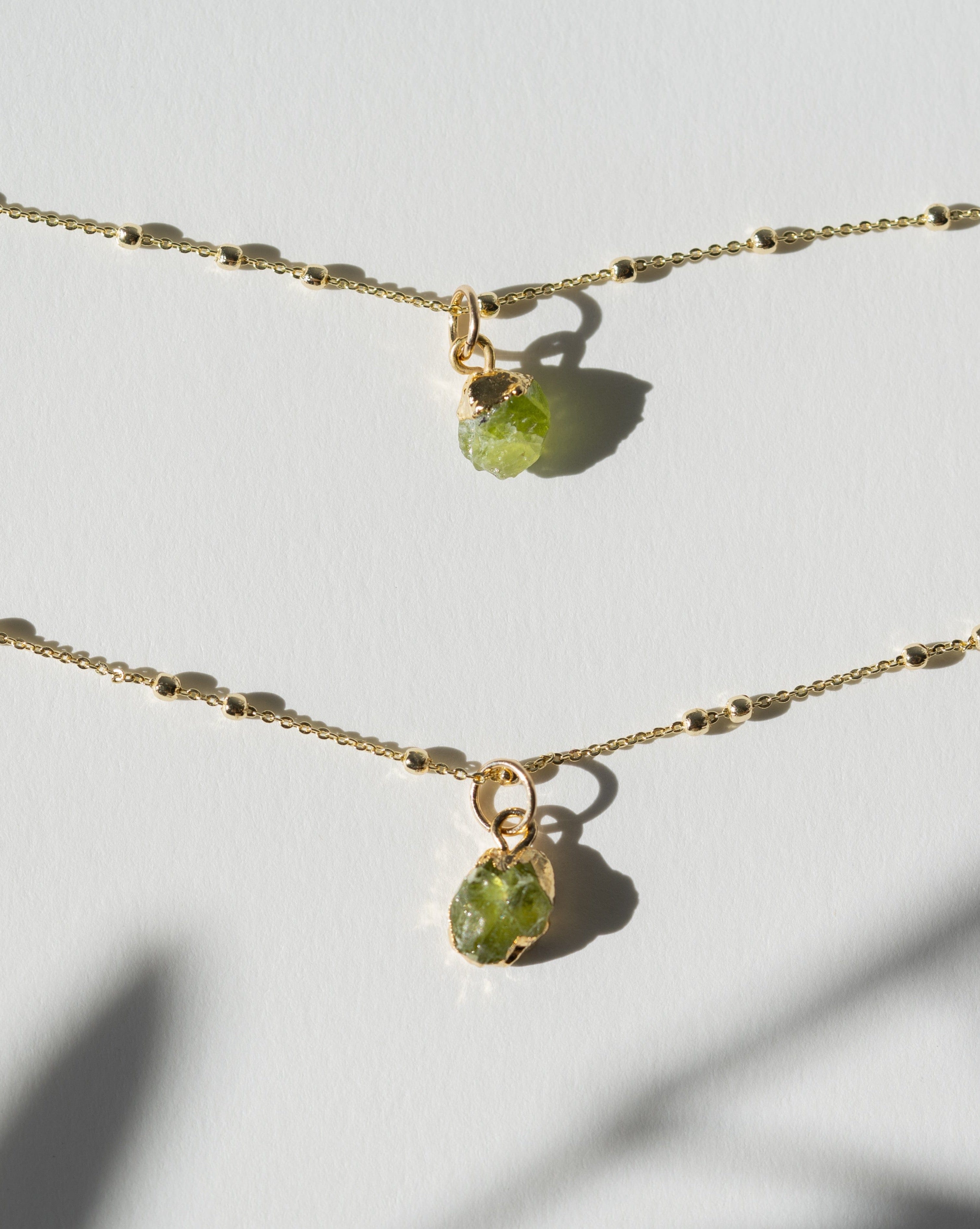 Raw Peridot Necklace For Women - August Birthstone Jewelry – Glass Palace  Arts
