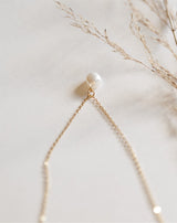 Elisse Pearl Necklace w Plain Chain