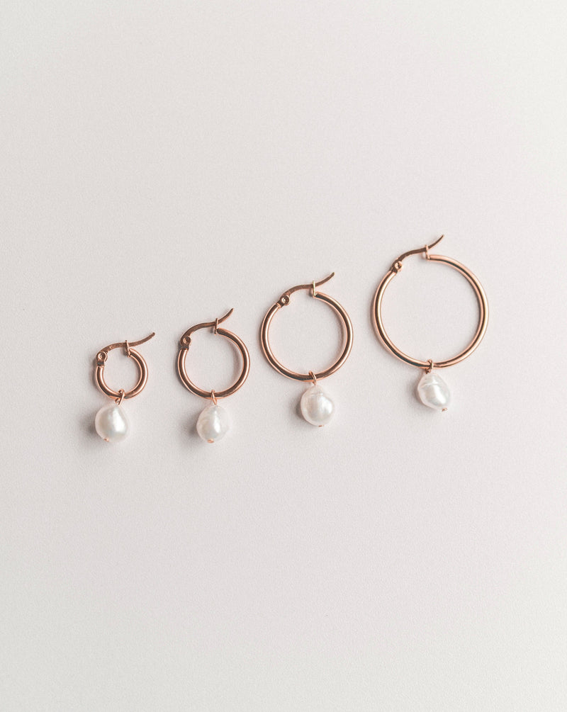 Elisse Pearl Hoops
