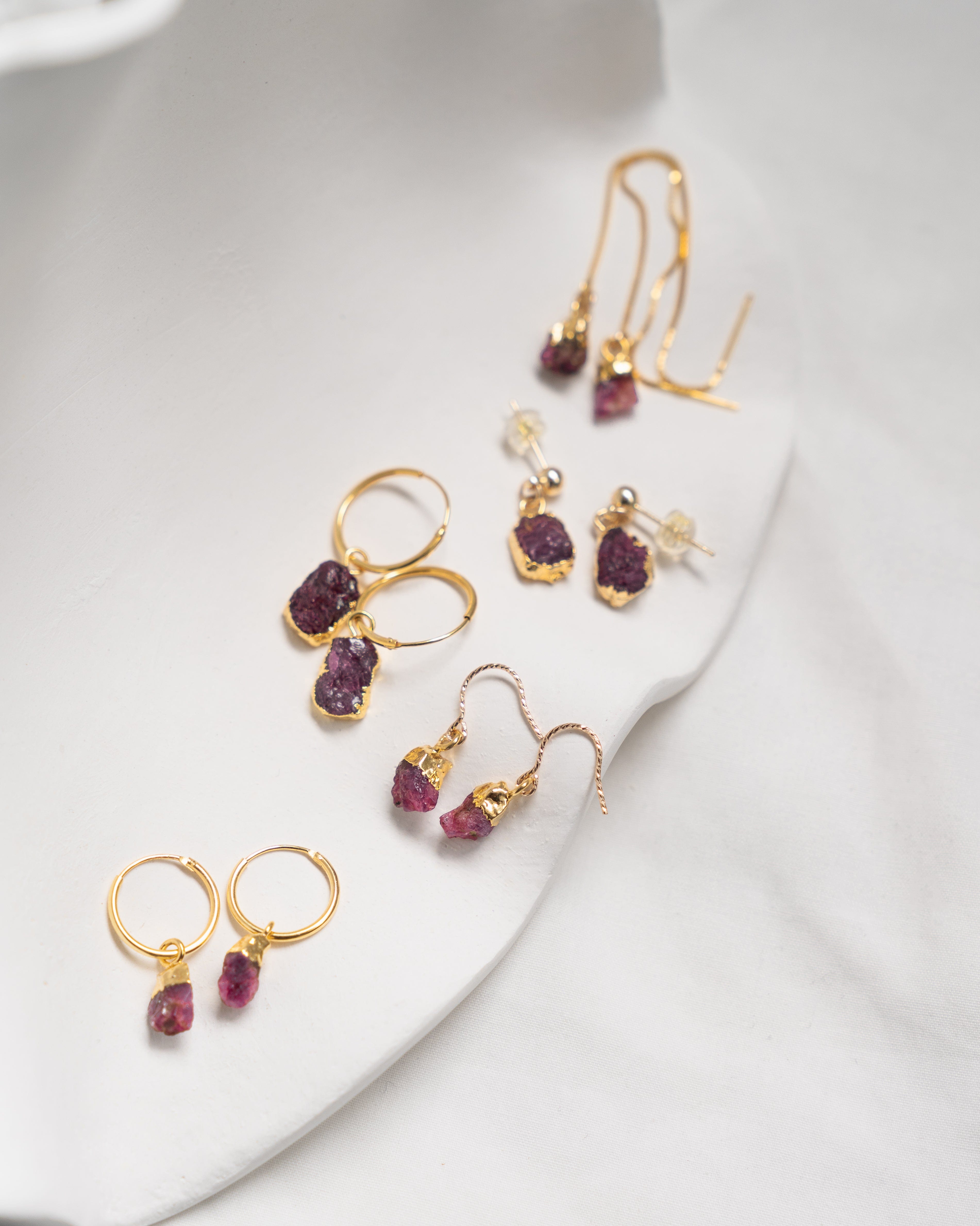 July | Ruby Earrings