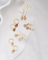 October | Rose Quartz Earrings