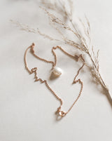 Elisse Pearl Necklace w Plain Chain